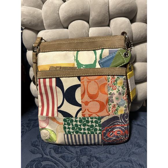 Coach Bohemian Patchwork Crossbody with Poppy Tags - Picture 1 of 10